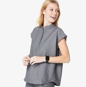 Figs Rafaela Scrub Top Graphite